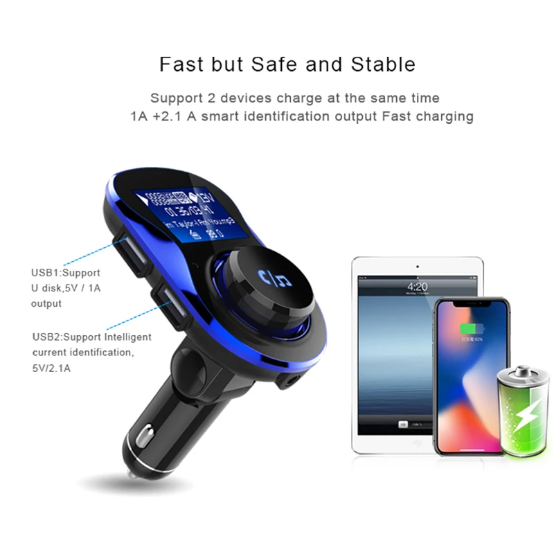 FDOMAIN 2018 новый комплект громкой связи bluetooth автомобильный fm передатчик модулятор