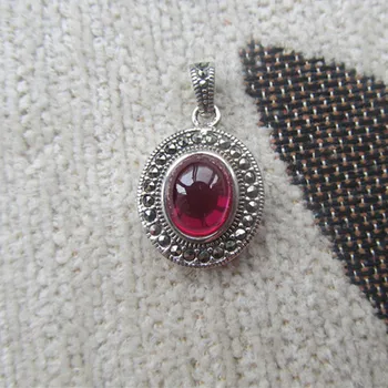 

Thailand Silver 925 Silver Pendant inlaid Hong Gangyu seeded No. 140011078