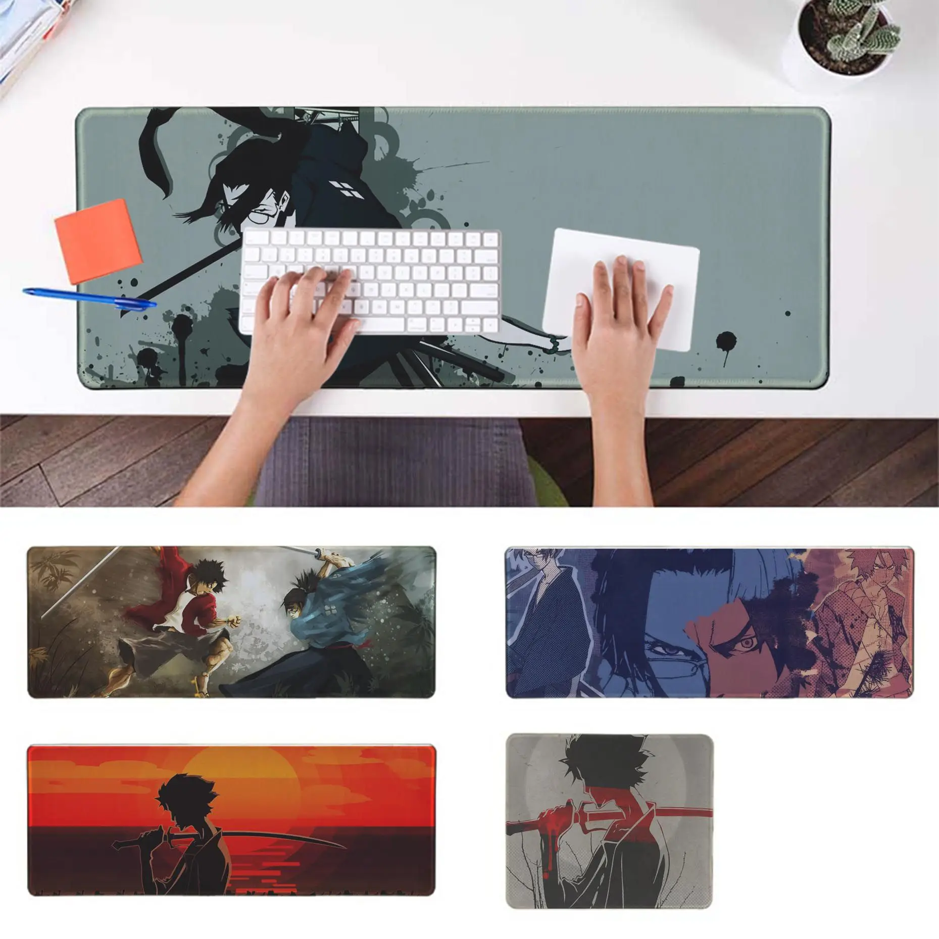 

Maiya Hot Sales Anime Samurai Champloo Natural Rubber Gaming mousepad Desk Mat Free Shipping Large Mouse Pad Keyboards Mat