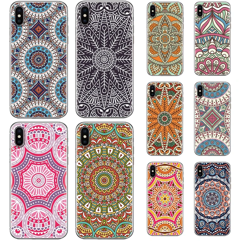 Soft Phone Case Colorful Totem Series For Alcatel 1X/ 3/ 3C/ 3V/ 3X/ 5/ U5 Plus/ 5V/ 7 Painted Back Cover |