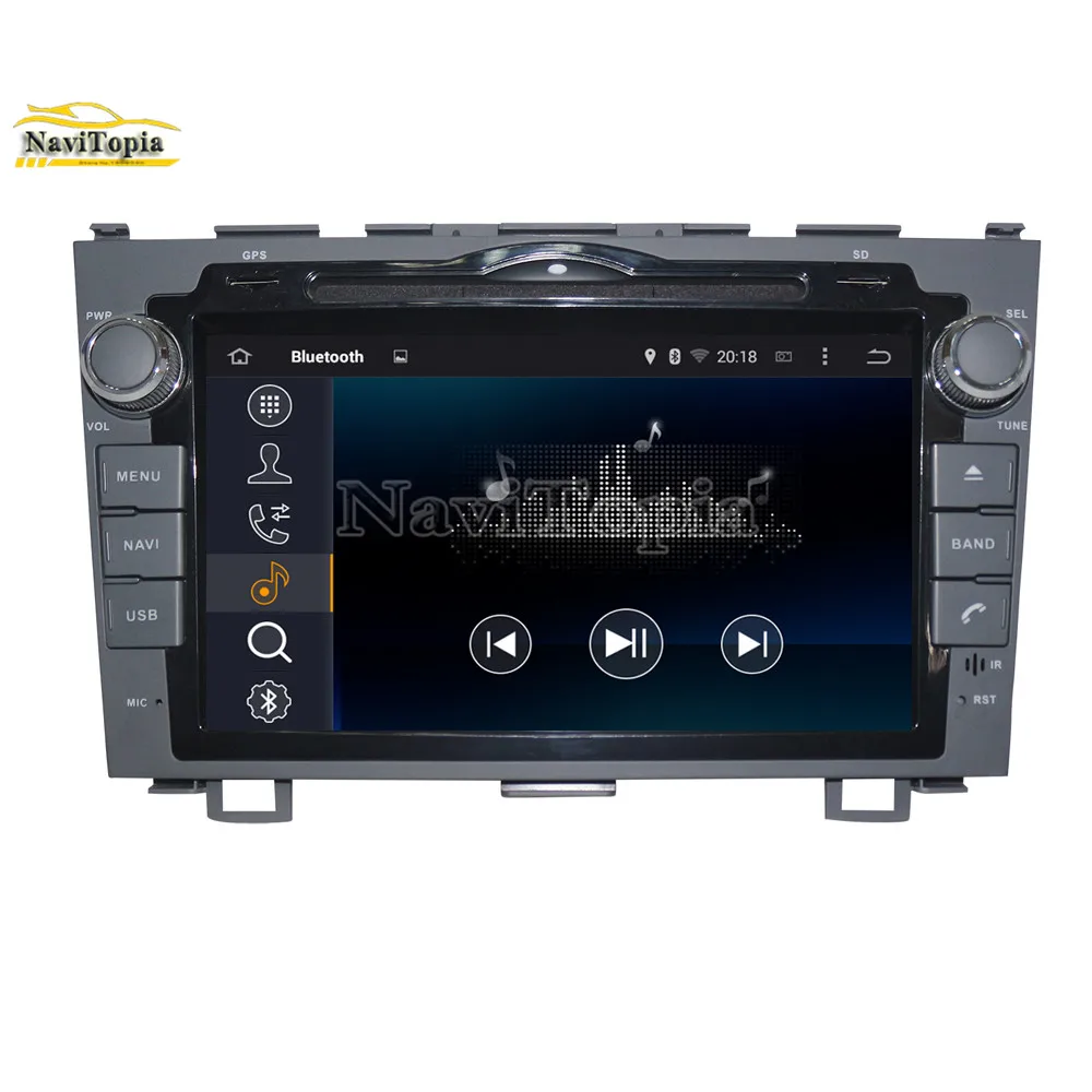 Best NAVITOPIA 4G RAM 64G ROM PX6 Six Core Android 9.0 Car DVD Multimedia Player GPS Navigation for Honda CRV 2006 2007 2008-2011 6