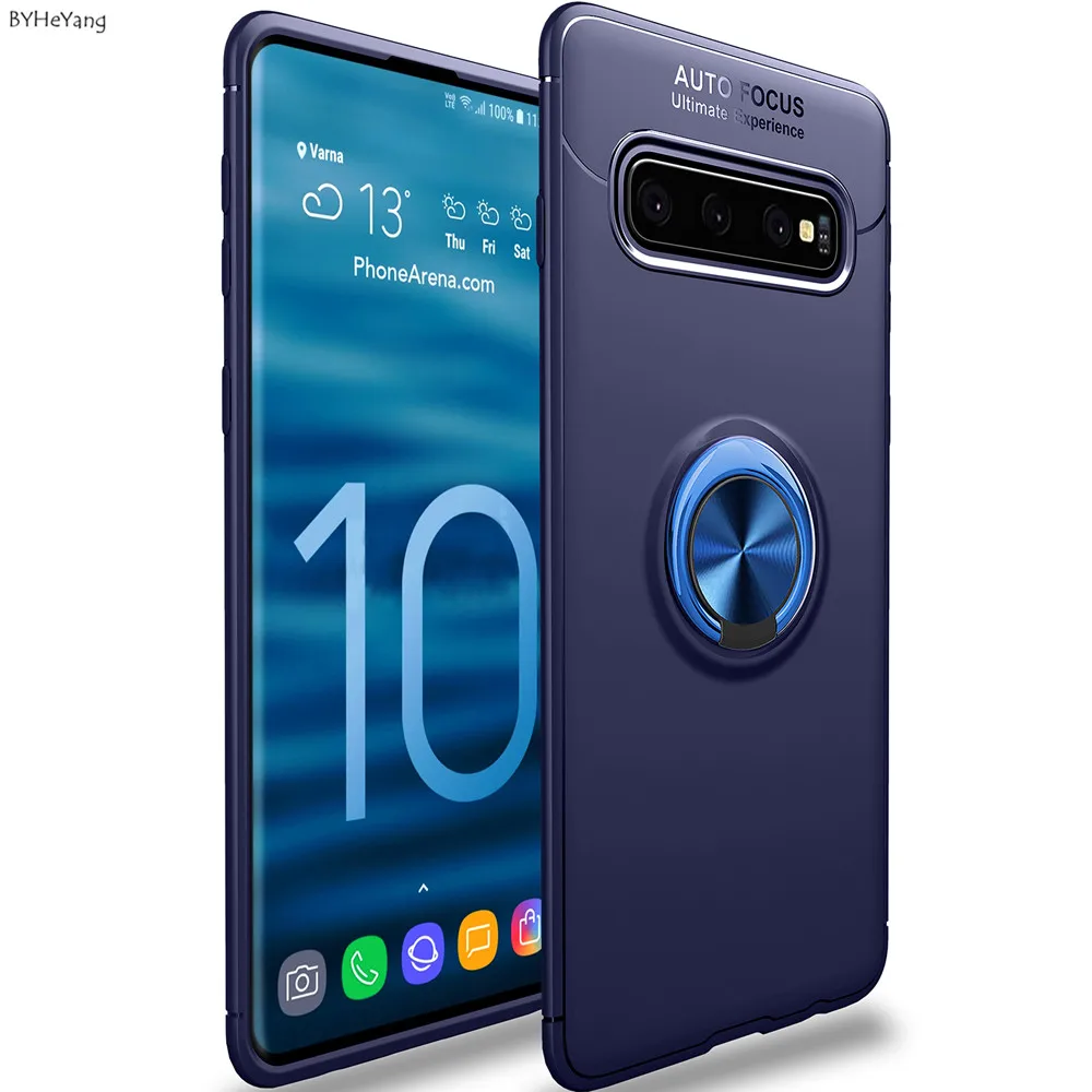 S10+ CASE For Samsung S10 Case Metal Ring Car Stand Silicone Case for Samsung Galaxy S10 Plus Phone Back Cover For Galaxy S10e e S10+ CASE For Samsung S10 Case Metal Ring Car Stand Silicone Case for Samsung Galaxy S10 Plus Phone Back Cover For Galaxy S10e e