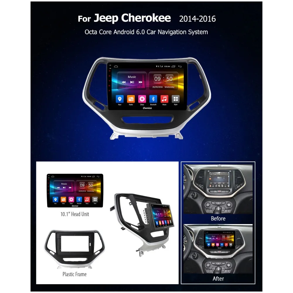 Flash Deal 10.1" IPS Android 9.0 8Core 4GB+32GB Car DVD Player for Jeep Cherokee 2014 2015 2016 2017 2018 2019 GPS Radio Stereo DSP CarPlay 1