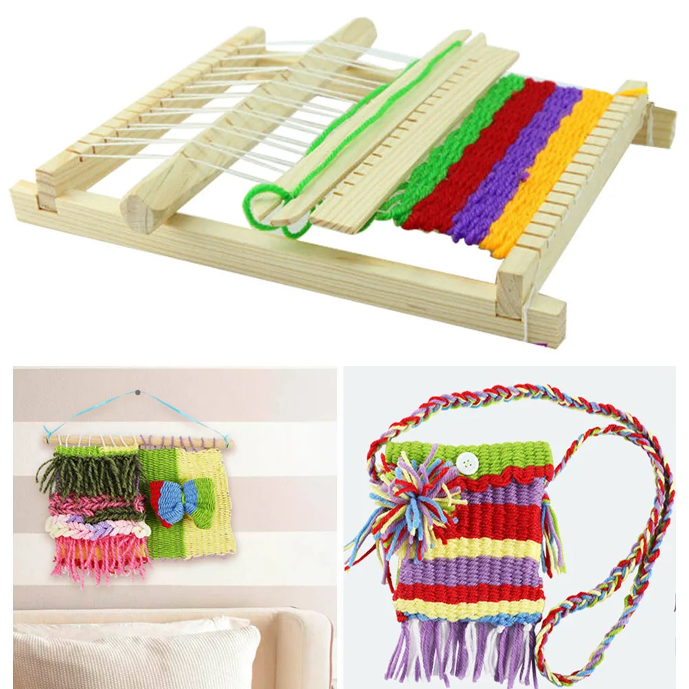 

Weaving Machine With Accessories Intelligence Develop Hand Knitting Toy Kids Children Loom Wooden Cultivate Patience Mini DIY