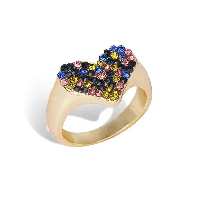 AOTEMAN модный багет группа кубический циркон кольцо обручальное Радуга CZ медные кольца для женщин модные аксессуары Подарки - Цвет основного камня: 015-MT