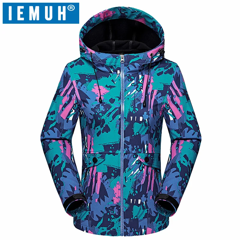 

IEMUH Brand Sport Outdoor Autumn Climbing Hiking Softshell Jacket Waterproof Windproof Thermal Skiing Windbreaker Fleece Jackets