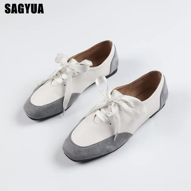 

New Mixed Colors Women flats Breathable Lace up casual shoe Ladies Round Toe platform shoes Zapatillas Deportivas Creepers A41