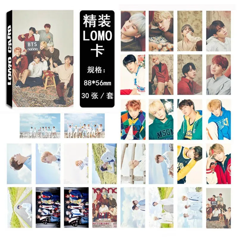 

Hot Sale KPOP Bangtan Boys 2018 Calendar Style Album LOMO Cards New Fashion Self Made Paper Photo Card HD Photocard