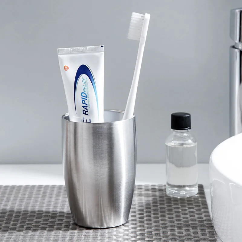 

1pc Stainless Steel Drinking Cup Creative Cups Household Tea Cup Student Cup