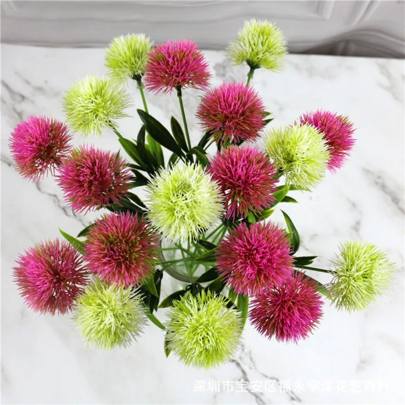 Artificial Dandelion with Leaves Silk Flower for Home Garden Wedding Decoration Plastic Flower Arrangement Accessories 10pcs Artificial Dandelion with Leaves Silk Flower for Home Garden Wedding Decoration Plastic Flower Arrangement Accessories 10pcs