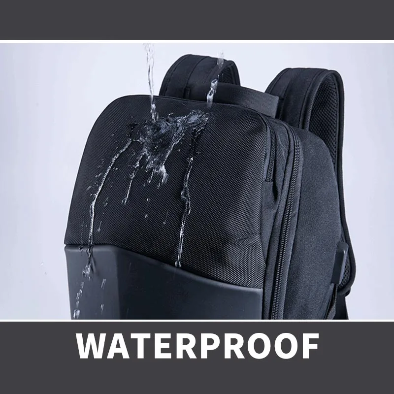 KALIDI للماء الرجال الظهر 35L قدرة كبيرة متعددة الوظائف الحقائب المدرسية السفر ل 15.6 بوصة الحقائب المحمولة الصلبة الأسود