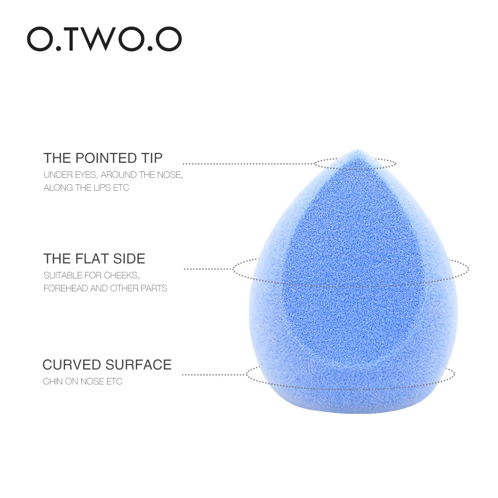 O. TWO. O 2 шт., спонж для макияжа, косметическая пудра, Тональная основа, тональный крем, растушевка, спонж для макияжа, Женский инструмент для красоты