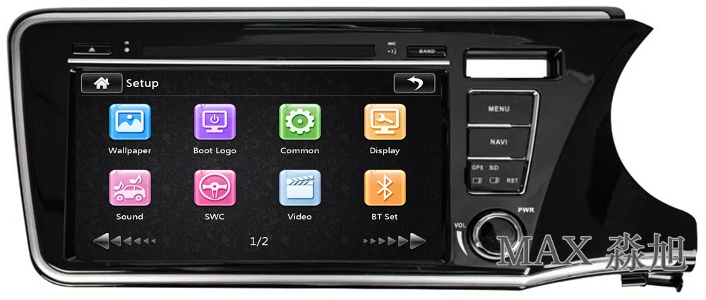 Best MAX 2 din 8" Car DVD Player For Right Driving Honda City Radio RDS GPS Navigation System Free Map 3G 1080P Bluetooth call/music 1
