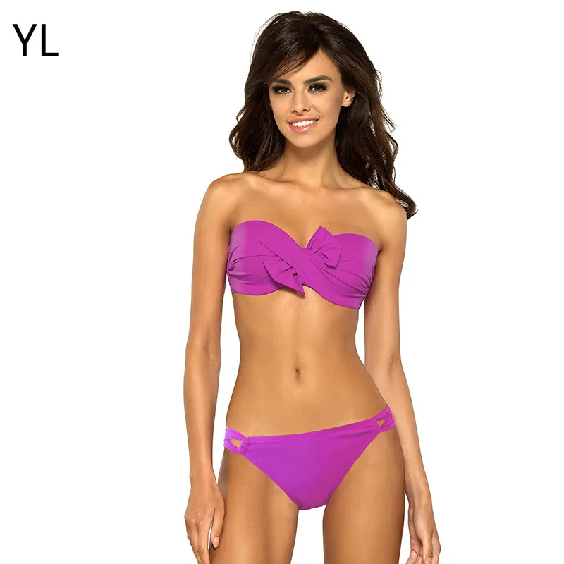 

2018 New Arrivals Brazilian Low Waist Swimwear Women Bathing Suit Hollow Out Bandage Push Up Bikini Sets 9 Color In Hot Sale