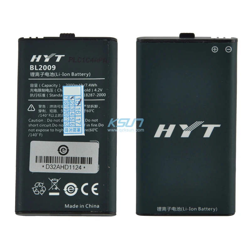 HYT портативная рация батарея TD-360/350/TD370 оригинальный аккумулятор BL2009 батарея