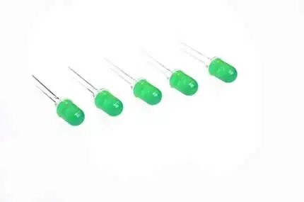 100 шт./лот зеленый светильник-излучающий зеленый светодиод 3 мм