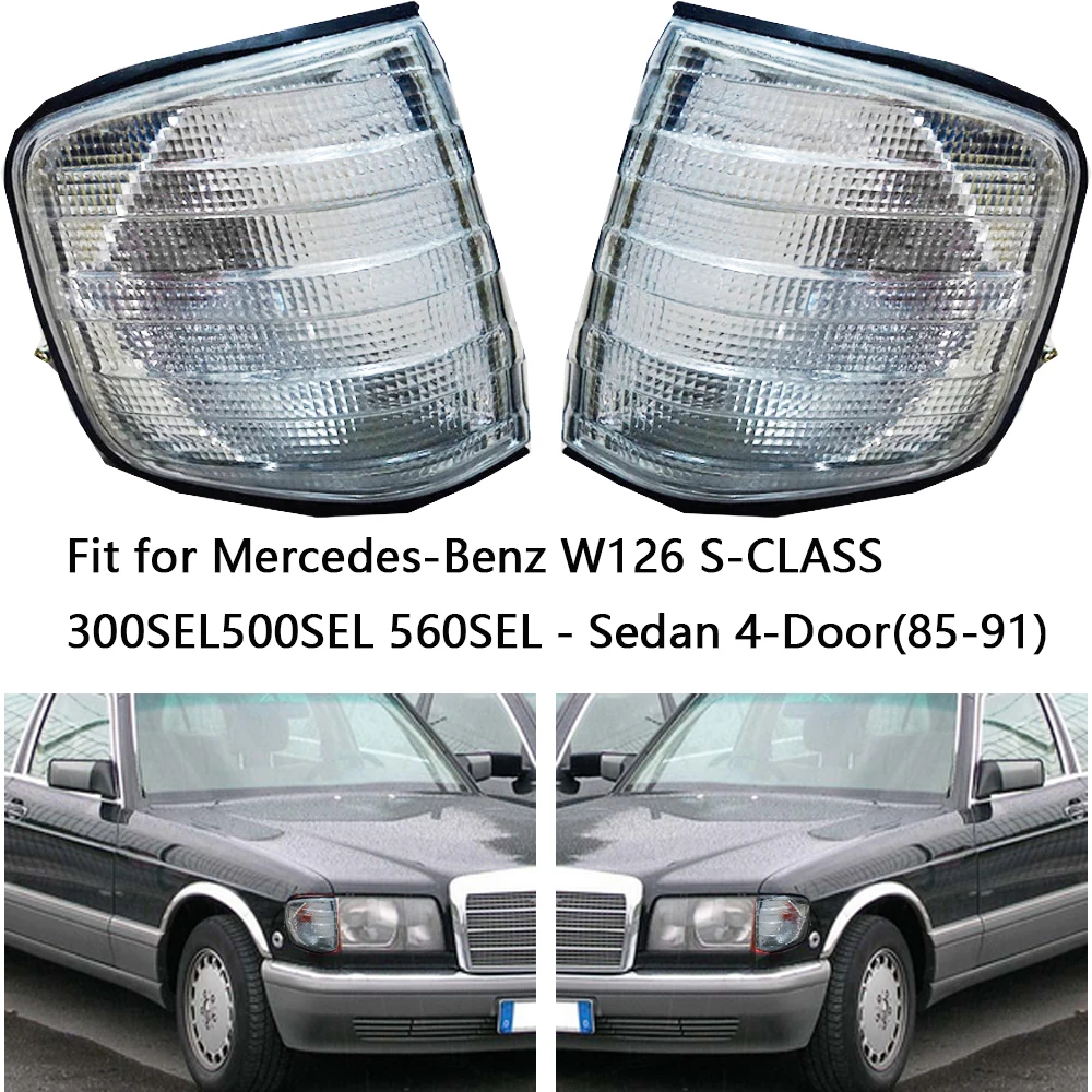 

Front Turn Corner Signal Parking Light Lamp for MERCEDES-BENZ W126 S-CLASS 300SEL 500SEL 560SEL－Sedan(85-91)-4door