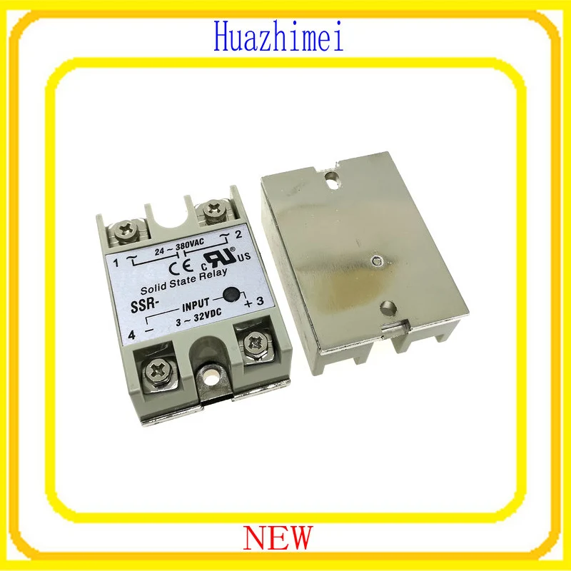 

2PCS SSR-40DA 40A 24V-380VAC 3-32VDC Solid State Relay