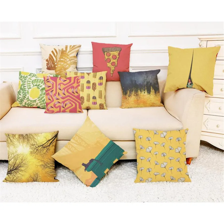 

New 20 Colors Pillowcases 1PC Throw Pillow Case Square Pillow Cases 45*45cm Throw Pillow Cover Cartoon Pillowcases High Quality