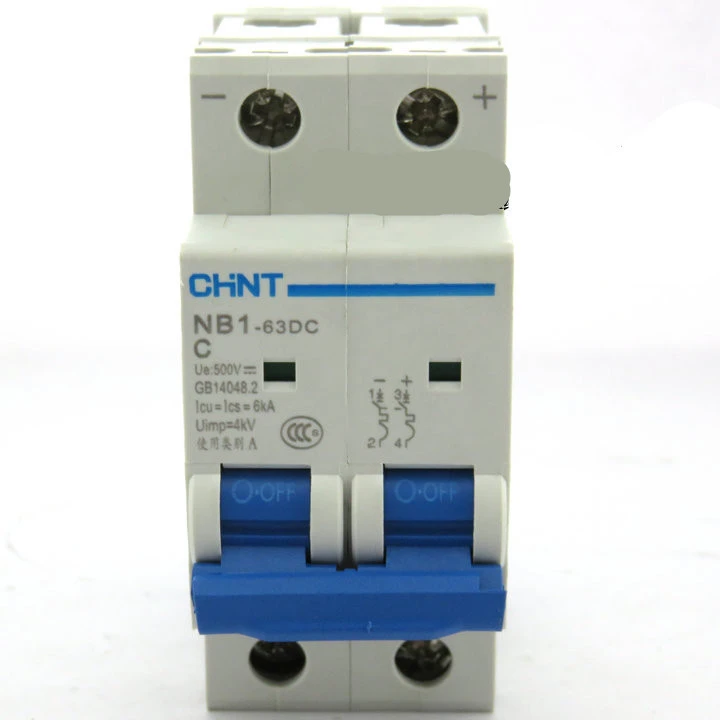 Dc500v 2pole 10amp 6ka Chnt Nb1 63 Dc Mcb Circuit Breaker For Solar Photovoltaic Circuit Breaker Mcb Circuit Breakerdc Mcb Aliexpress