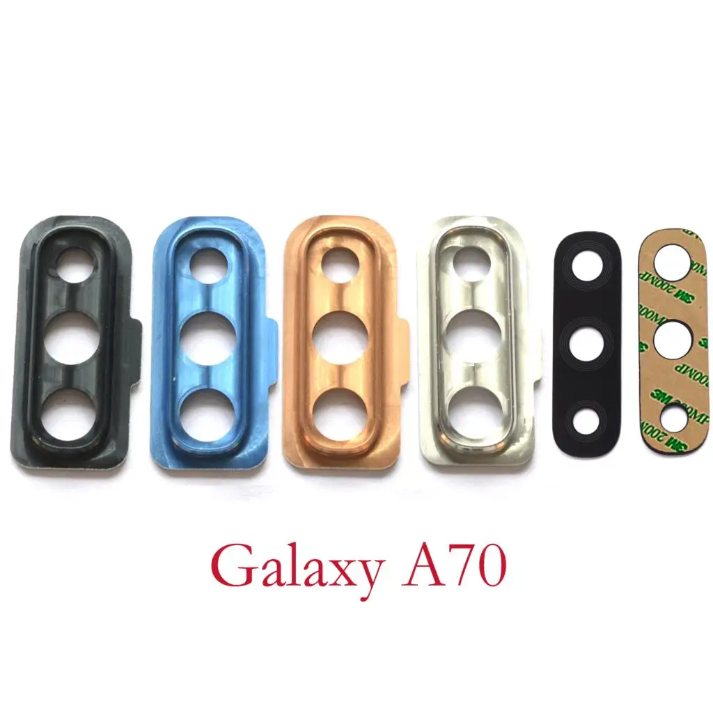Стеклянная крышка объектива задней камеры кольцо с объективом для Samsung Galaxy A50 A70