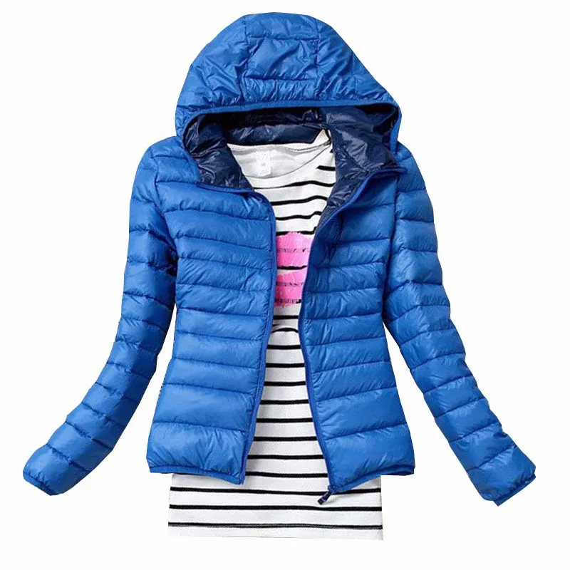 Новая зимняя куртка, женская верхняя одежда, тонкий пуховик с капюшоном, женское теплое пальто с подкладкой