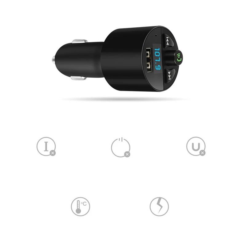 Thbelieve Auto Charger 5V 2.1 A Bluetooth Car Chargers USB Support Music Player Free Calling Car Mini USB Car Charge For Phone
