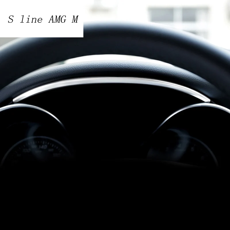 Tanie Car Styling deski rozdzielczej wykończenia pierścień dekoracji ramki naklejki ze stali nierdzewnej pokrywa dla Mercedes Benz C klasa W205 2015 2017 GLC