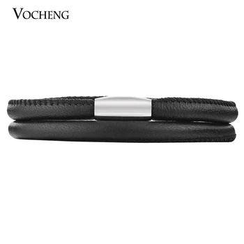 

10pcs/lot Wholesale Endless Interchangeable Jewelry 4 Sizes Black Sheepskin Bracelet VC-030*10