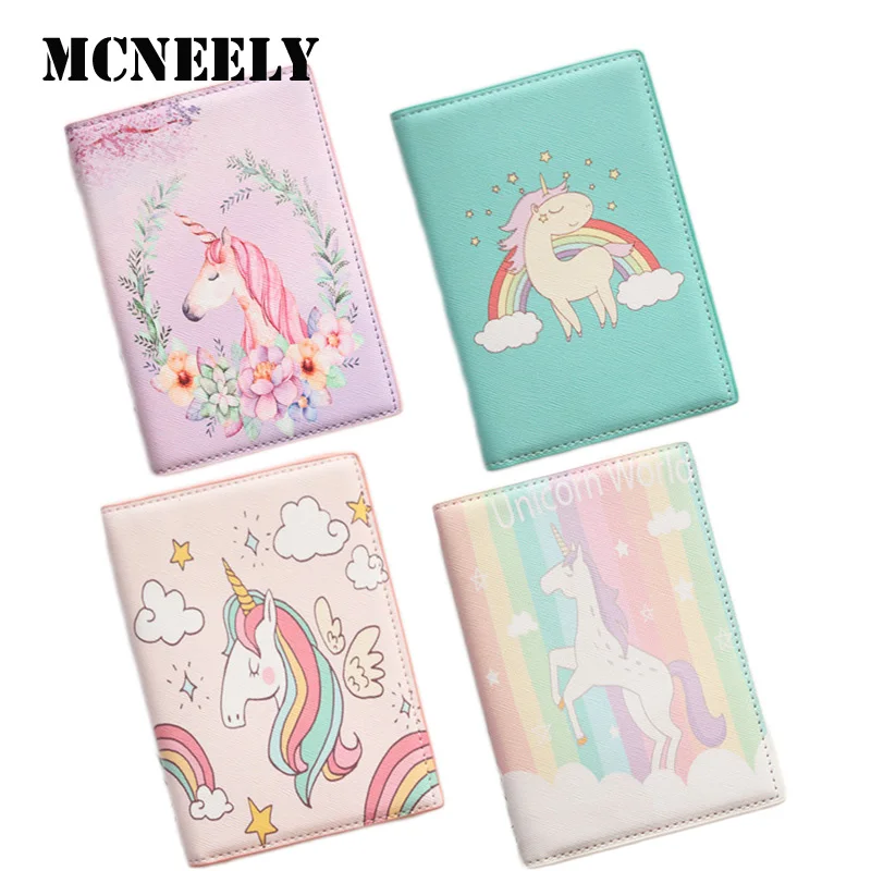 Чехол для паспорта с надписью Love Unicorn кожаный чехол документов удостоверений