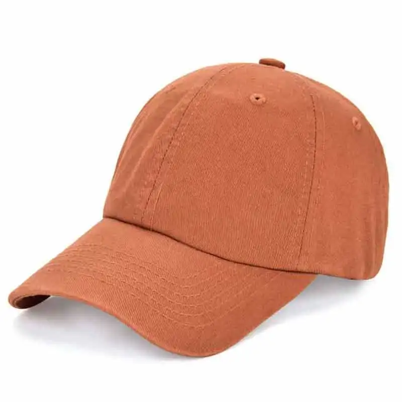 100/% COTTON BROWN Color Plain Baseball Cap Blank Curved Visor Hat Adjustable