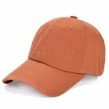 Регулируемая простая мягкая бейсболка промытая хлопок мужская шляпа унисекс Повседневная оранжевый розовый черный красный синий хаки коричневый