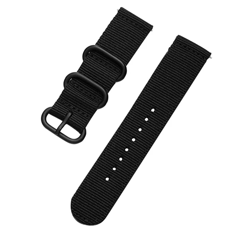 Нейлоновый тканевый ремешок на запястье для Xiaomi Huami Amazfit Bip BIT PACE Lite Youth Watch Band для samsung gear S3 S2 браслет ремешок - Цвет: black