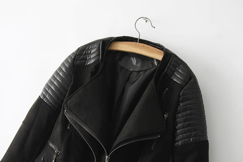 Cappotti Scamosciata USD Chiusure Nero 2018 Giubbotti Caldo DELL'UNITÀ Impiombato Donne States Del elaborazione Cuoio Del Pelle Streetwear Opaco oggi della Motociclo lampo Della Dollar IOW Sconto di Health Delle di United Autunno Inverno Signora Faux Nuovo Natural Del 26 Cappotti Scamosciata USD Chiusure 26