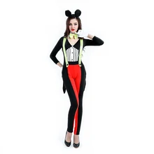 Srta. Mouse Costume para la Mujer Minnie Mouse Cosplay Adulto Del Club de Noche para Las Mujeres de Lujo de Cosplay Rojo Mickey Ropa para Halloween