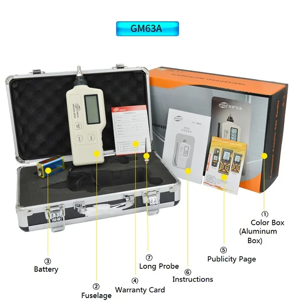 GM63A/63B измеритель частоты вибрации механический детектор неисправностей
