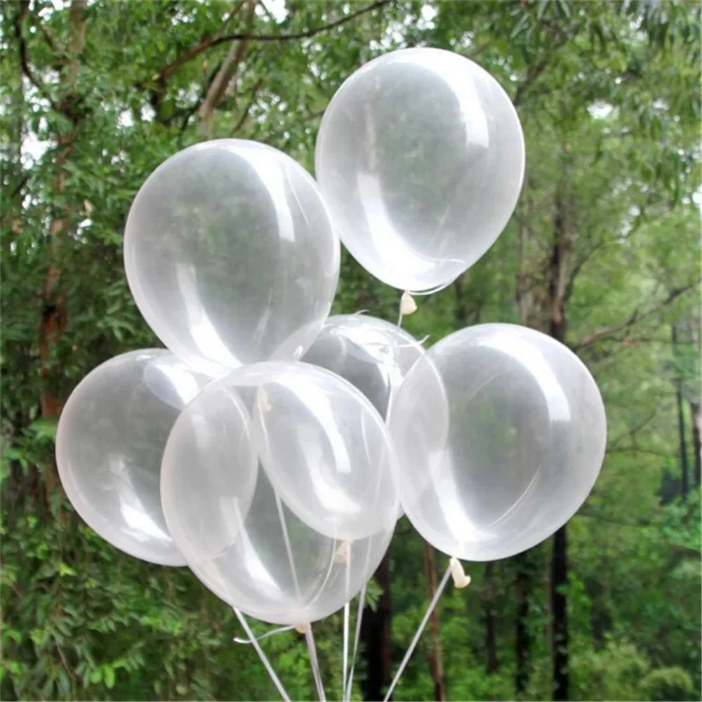

20Pcs/lot 12inch 2.8g Clear Latex Balloon Transparent Balloon Wedding Decoration Party Balloons Birthday Supplies ballon baloon