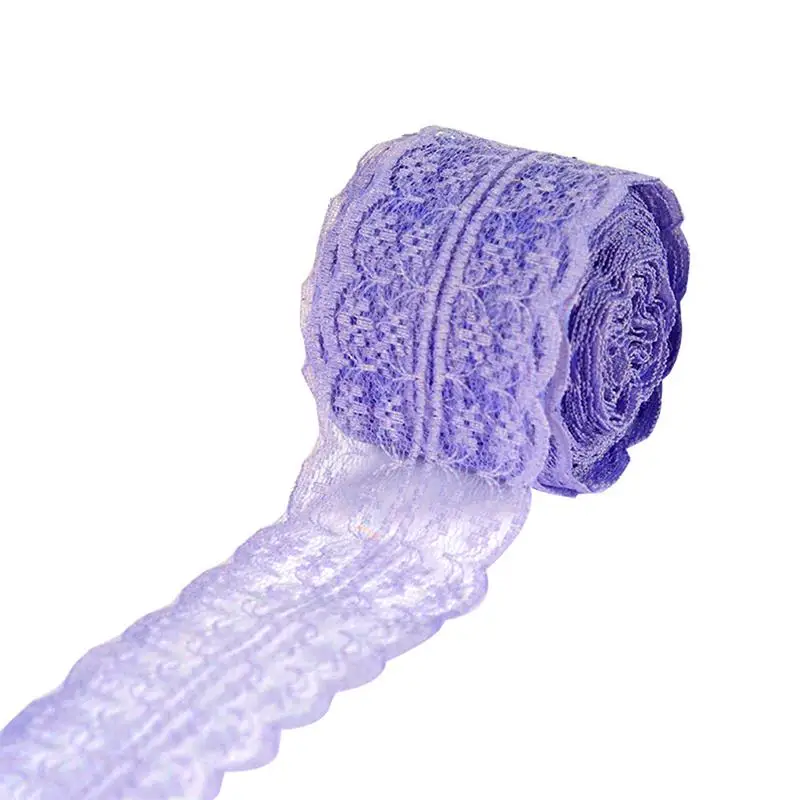 Lavender 10 м красочное кружевное полотно, аксессуары для одежды, материалы ручной работы, обшитая ткань, сделай сам, вышивка, швейное украшение, товары для рукоделия - Цвет: Lavender