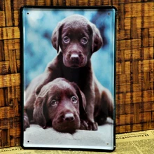 [Mike86] черными песиками металлические знаки художественный Настенный декор дома для ресторана ретро подарок Картины A-8 заказ смешивания 20*30 см