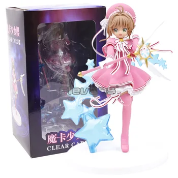 

Anime Card Captor Sakura Clear Card Kinomoto Sakura with Dream Wand PVC Figure Collectible Model Toy