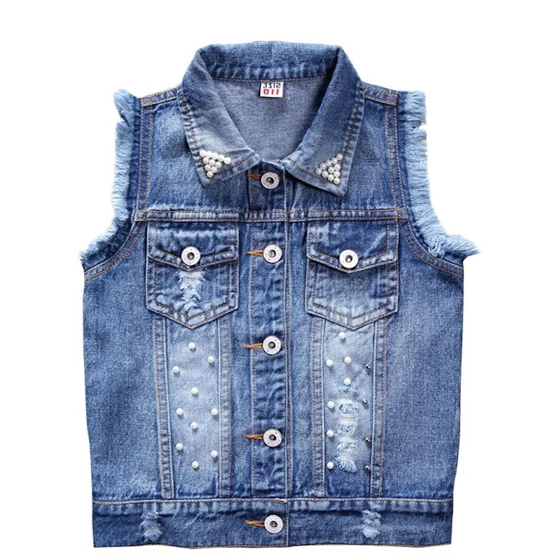 girls jean jacket vest