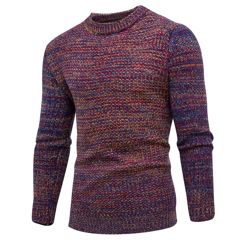 

men's winter cotton knit pullover sweater /2018 casual fashion warm boutique Slim O-neck long-sleeved bottoming sweater M-2XL