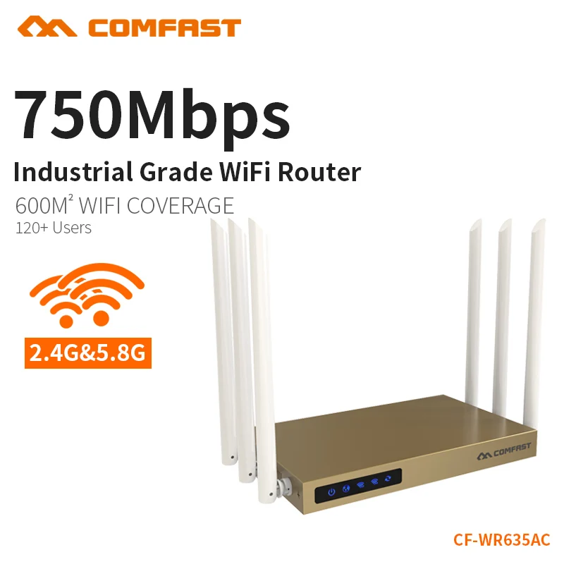 

COMFAST WIFI Router 6 High Gain Antenna 750Mbps WiFi Acess Point 2.4G 5GHz Dual Band WiFi Wireless Routers CF-WR635AC