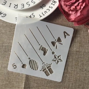 

1Pcs 13cm Christmas Gift Box Sock DIY Layering Stencils Wall Painting Scrapbook Coloring Embossing Album Decor Paper Template