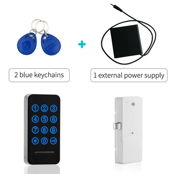 

Touch Keypad Number Password Lock Card Key Metal Digital Electronic Cabinet locker lock with external power supply