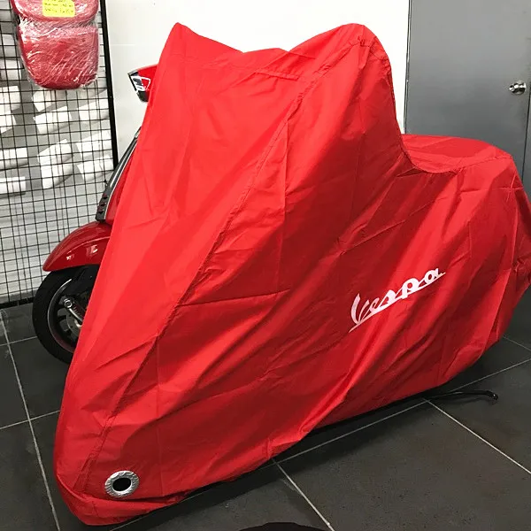 Для Vespa скутер крышка мотоцикла Водонепроницаемый Крытый дождь Пылезащитный чехол LX 50 125 LXV 150 спортивные GTS250 300 - Цвет: Red