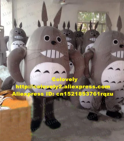 Fubsy Серый Тоторо Galesaur Шиншилла талисман костюм персонажа мультфильма Mascotte Для