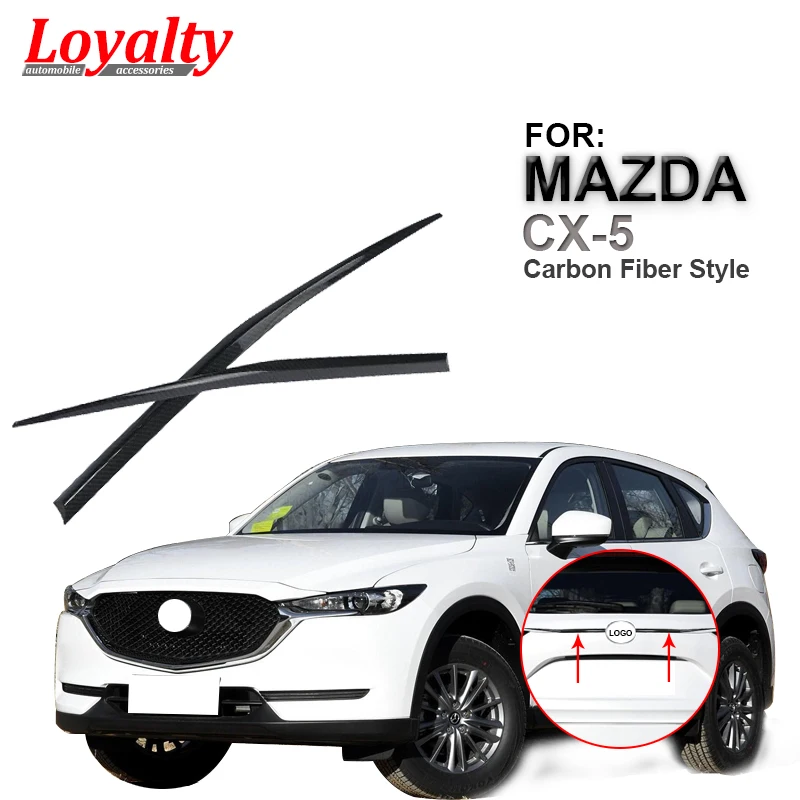 

Loyalty for Mazda CX5 CX-5 2017 2018 Rear Trunk Lid Cover Trim Boot Tailgate Cover Tirm ABS Carbon Car Accessories Auto Styling