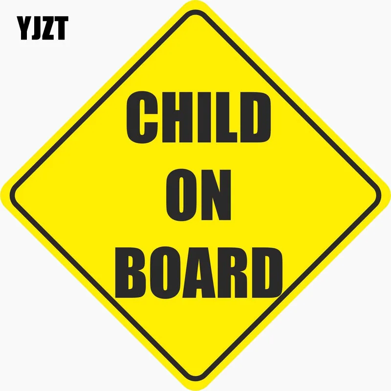 YJZT 12.7CM*12.7CM Reflective Car Sticker CHILD ON BOARD Car Window Decal Motorcycle Accessories C1-7704