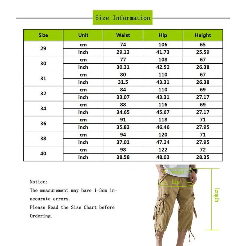 Лето осень мужские брюки карго 3/4 длина повседневные Тренировочные Короткие брюки карго уличные однотонные штаны с несколькими карманами Прямая поставка